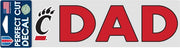 University of Cincinnati 3'' x 10'' Dad Decal