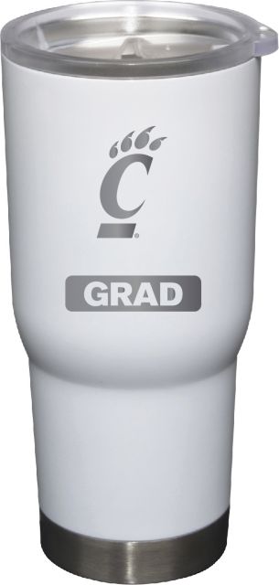 22 oz White Stainless Steel Tumbler Grad
