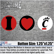 University of Cincinnati I Heart 3-Pack Mini Button