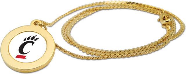 CSI Gold Pendant Necklace With Colored Medallian - ONLINE ONLY