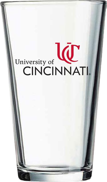 University of Cincinnati 16 oz. Drink Glass