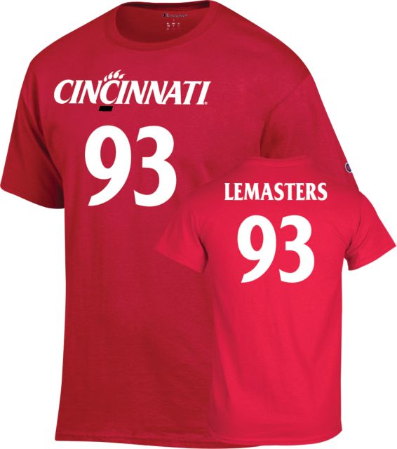 Cincinnati Football T-Shirt Max Lemasters - 93 - ONLINE ONLY