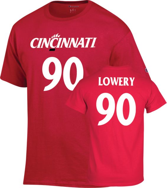 Cincinnati Football T Shirt Lowery - 90 - ONLINE ONLY