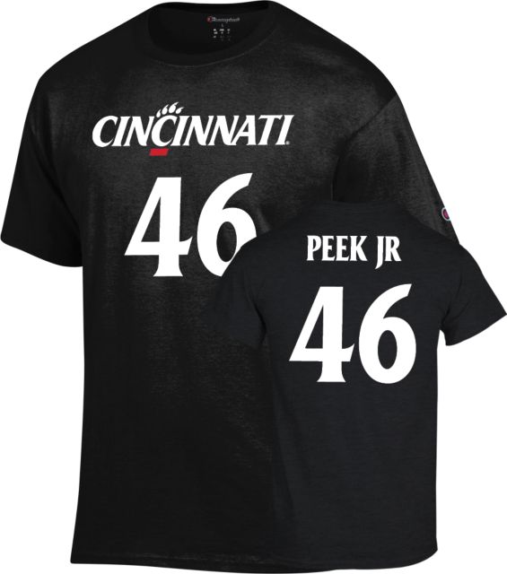 Cincinnati Football T Shirt Peek Jr - 46 - ONLINE ONLY