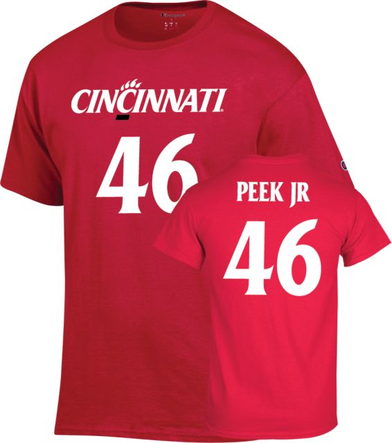 Cincinnati Football T Shirt Peek Jr - 46 - ONLINE ONLY