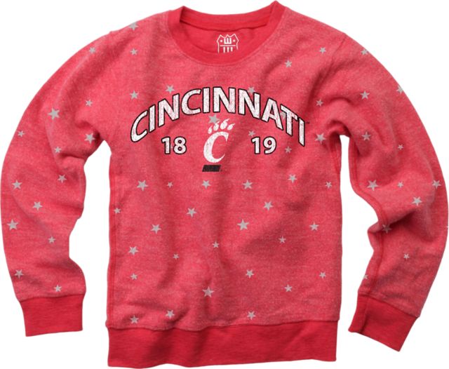 University of Cincinnati Girl's Star Crewneck