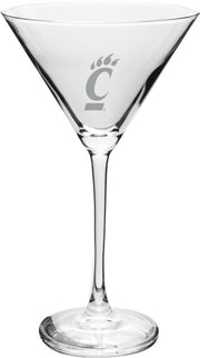 University of Cincinnati 10 oz Martini Glass
