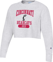 University of Cincinnati Bearcats Women's Reverse Weave Cropped Crewneck Sweatshirt
