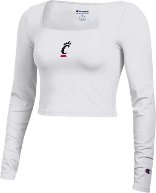 University of Cincinnati Women's Square Neck Cropped Long Sleeve T-Shirt