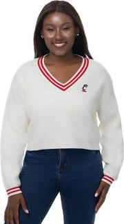 W VICTORY VNECK SW/CR/RD/SM/MD