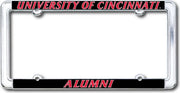 University of Cincinnati Alumni Thin Dome License Plate Frame