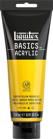 BASICS ACRYLIC 250ML CADMIUM YELLOW MEDIUM