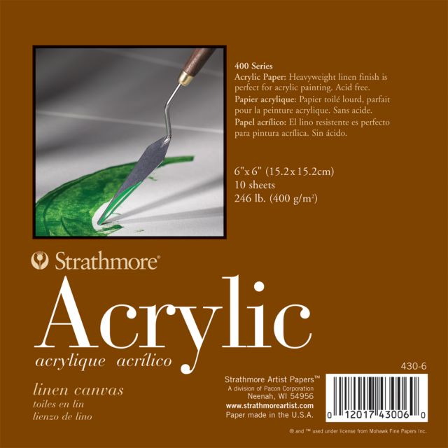 Acrylic 400 Tapebound Pad  6X6 10 Sheets