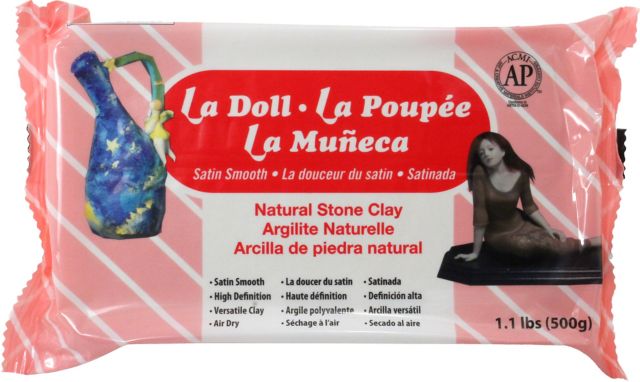 LADOLL NATURAL STONE AIRDRY CLAY 1.1LB WHITE