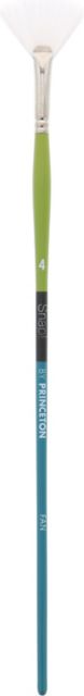 SNAP WHITE TAKLON FAN 4 LONG HANDLE
