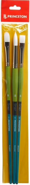 Snap White Taklon Set  3/Pack Long Handle