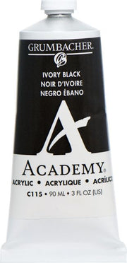 ACADEMY ACRYLIC 90ML IVORY BLACK