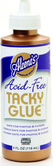 ALEENES ACID FREE TACKY GLUE 4OZ SQUEEZE BOTTLE