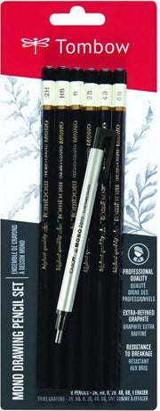 Mono Drawing Pencil Set With Eraser
