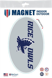 Rice University Owls 3.5 x 5 Oval Magnet