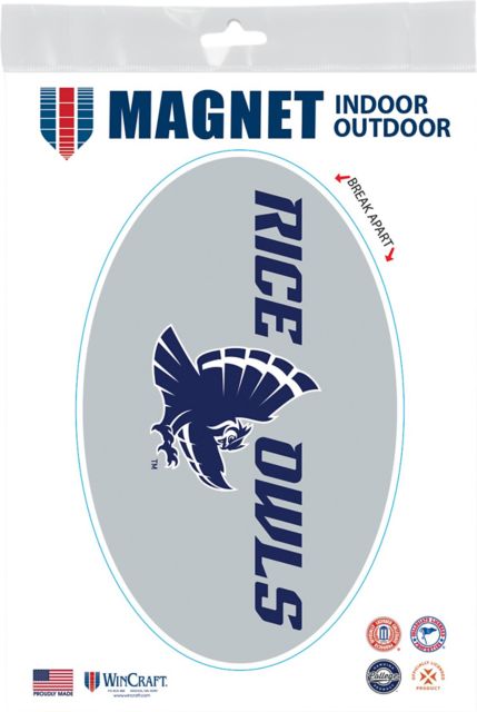 Rice University Owls 3.5 x 5 Oval Magnet