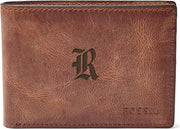 Fossil Leather Derrick Front Pocket Bifold - Brown - ONLINE ONLY