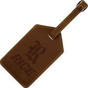 Rice University Leather Luggage Tag