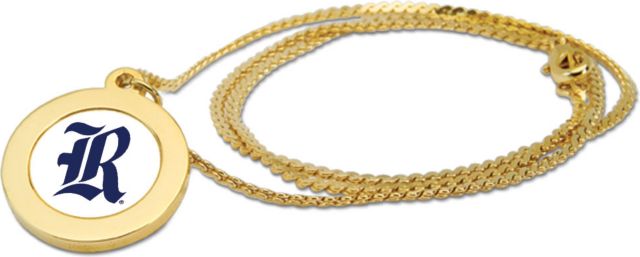 CSI Gold Pendant Necklace With Colored Medallian - ONLINE ONLY
