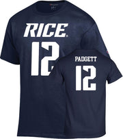 Rice Football T Shirt Padgett - 12 - ONLINE ONLY