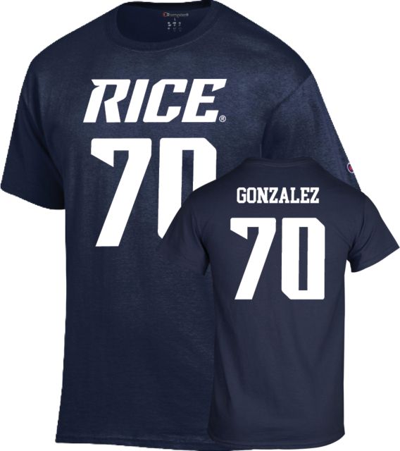 Rice Football T Shirt Gonzalez - 70 - ONLINE ONLY