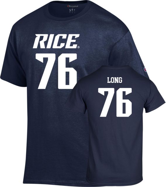Rice Football T-Shirt John Long - 76 - ONLINE ONLY