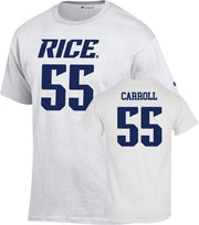 Rice Football T-Shirt De Braylon Carroll - 55 - ONLINE ONLY