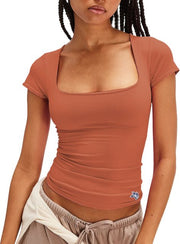 Rice Free People Womens Stick Clean Lines Baby Tee Rice University Mascot