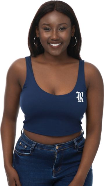 Rice University Women's V-Neck Cropped Tank Top