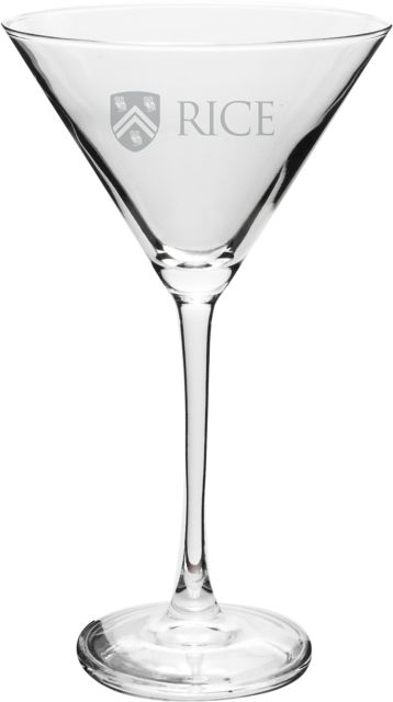 Rice University 10 oz Martini Glass