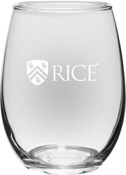 Rice University Owls 15 oz. Stemless Wine Glass