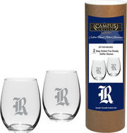 Rice University 15 oz. Stemless Wineglass - Set of 2