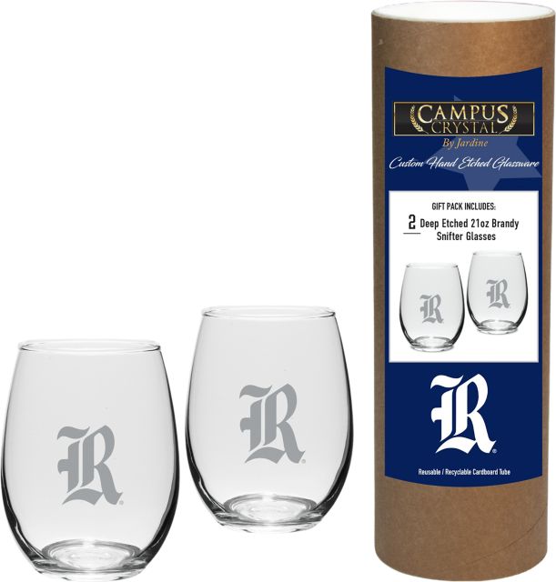 Rice University 15 oz. Stemless Wineglass - Set of 2