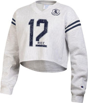 Rice University Women's Crop Crewneck Sweatshirt