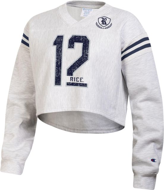 Rice University Women's Crop Crewneck Sweatshirt