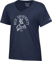 Rice University Owls Women's V-Neck Short Sleeve T-Shirt