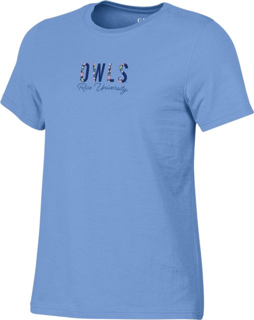 Rice University Owls Flower Women's Short Sleeve T-Shirt