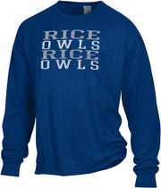 Rice University Garment Dyed Long Sleeve Tee - ONLINE ONLY