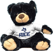 Rice University 12'' Plush Noah Bear - Black - ONLINE ONLY
