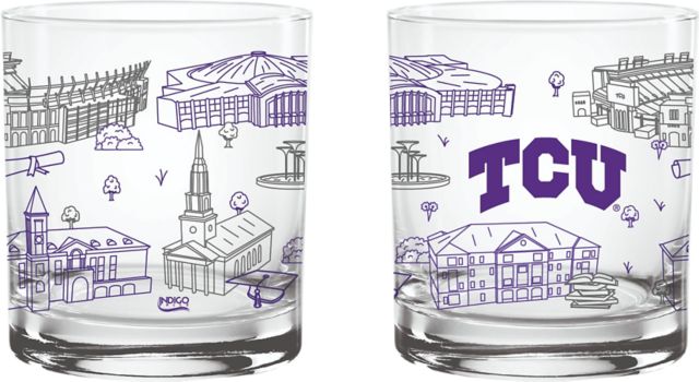 Texas Christian University 14 oz. Rocks Glass