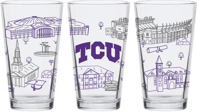 Texas Christian University 16 oz. Pint Glass