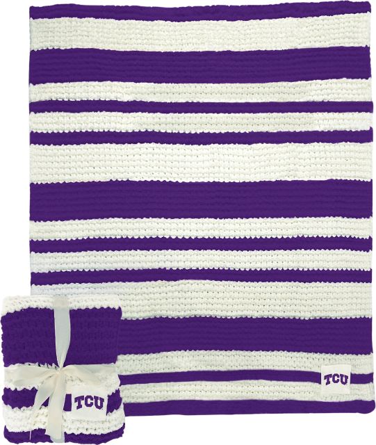 Texas Christian University Cable Knit Throw 50x60