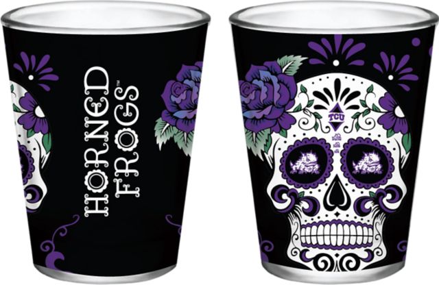Texas Christian University Dia De Los Muertos 2oz Collector Glass