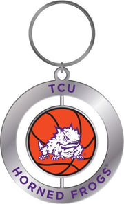 Texas Christian University Horned Frogs Basketball Spinner Keychain