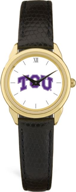 CSI Women's Black Leather Watch(Gift Boxed) With Colored Medallion - ONLINE ONLY